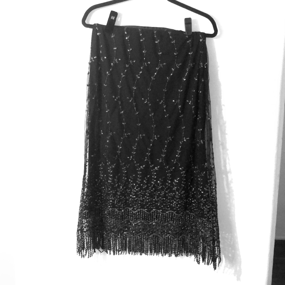 Vintage skirt, embroidered with metallic threads.
